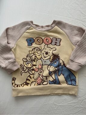 Disney Cream & Beige Winnie the Pooh Group Graphic Sweatshirt